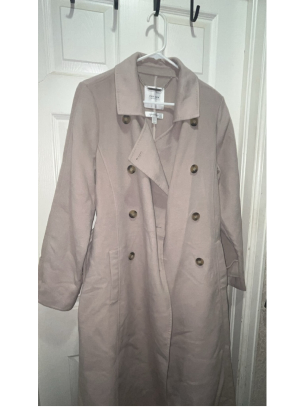 Women's Ever New Beige Double-Breasted Trench Coat Size 10